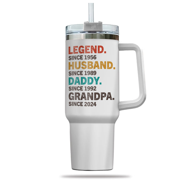 Personalized Legend Husband Dad 40oz Tumbler Cup - Gift For Father's Day