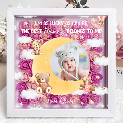 Personalized The Best Mommy Belong To Flower Shadow Box - Gift For 1st Mother's Day