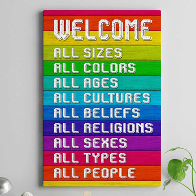 Welcome Home Canvas Wall Art - Gift for LGBT Month