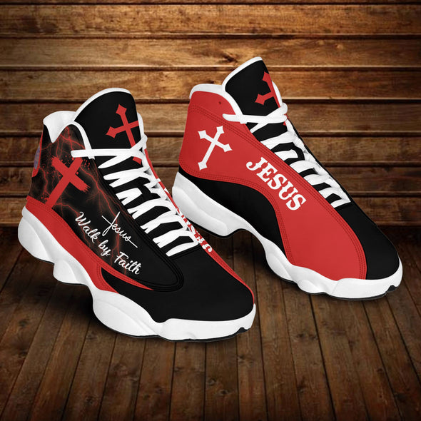Red Black Jesus – Walk By Faith White J13 Shoes