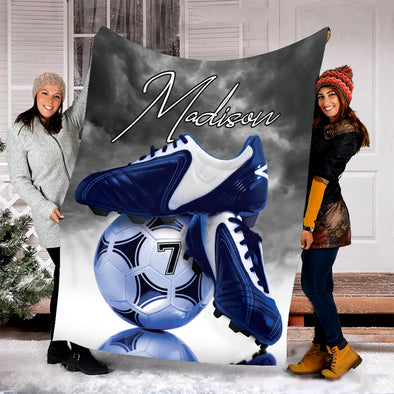 Personalized Custom Football Fleece Blanket