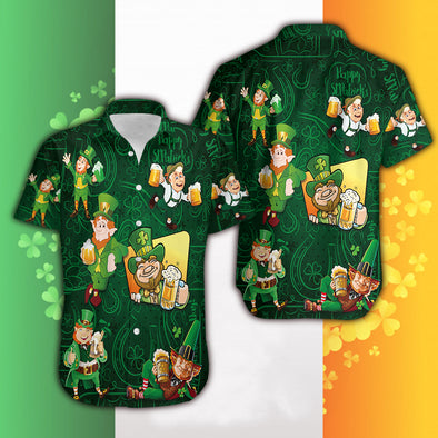 Hawaiian Aloha Shirts St Patrick's Day Irish And Beer Funny