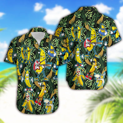 Hawaiian Aloha Shirts Happy Bananas