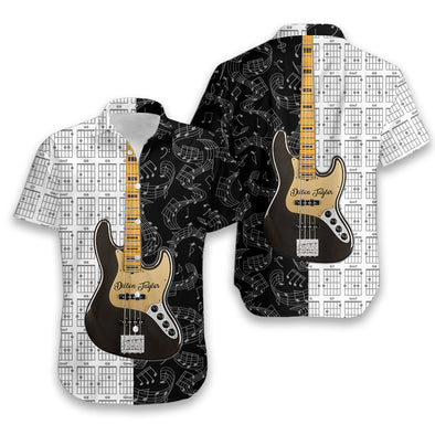 Personalized Name Guitar Hawaiian Aloha Shirts