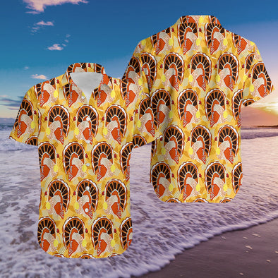 Hawaiian Aloha Shirts Wild Turkeys Thanksgiving