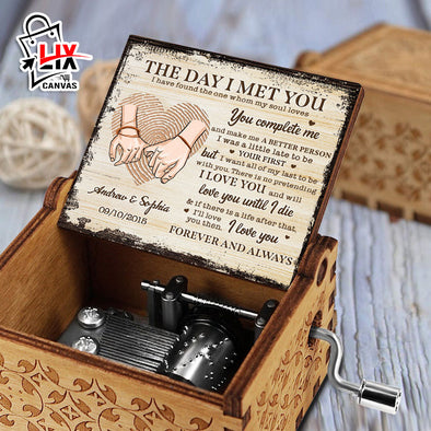 Personalized The Day I Met You Music Box - Gift For Couples, Husband Wife