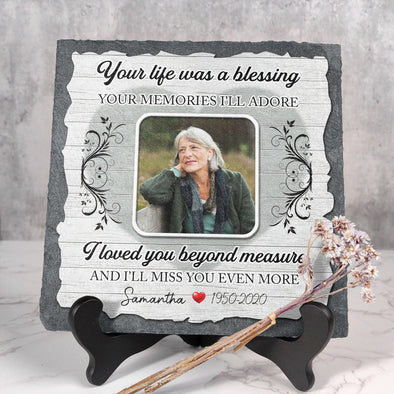 Personalized Your Life Was A Blessing Memorial Stone