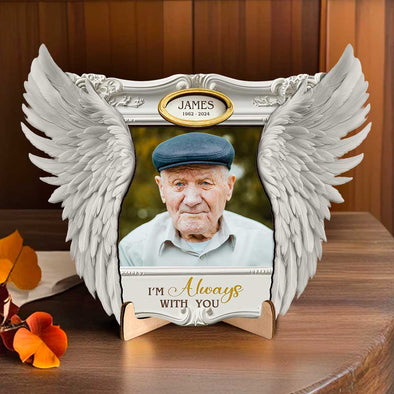 Personalized Your Wings Were Ready Wooden Plaque With Stand - Gift for Family