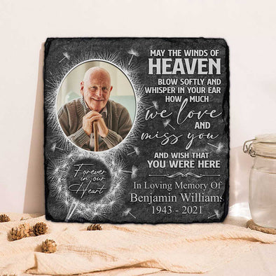 Personalized May The Winds Of Heaven Blow Softly Memorial Stone