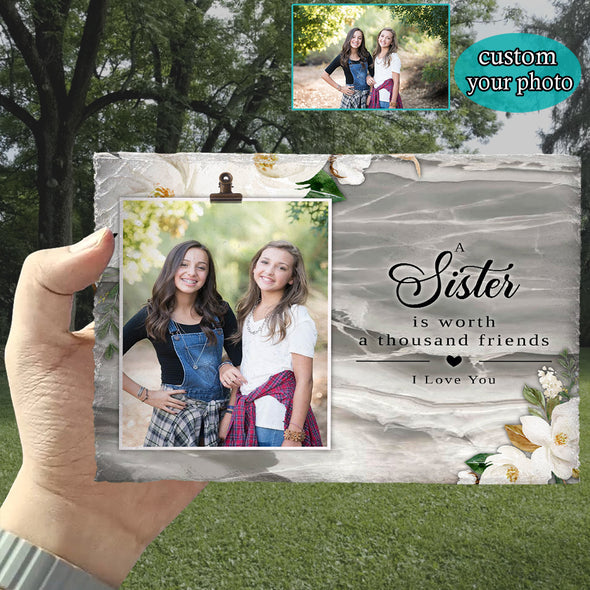 Personalized A Sister Is Worth A Thousand Friends Stone Gift For Besties