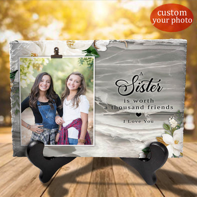 Personalized A Sister Is Worth A Thousand Friends Stone Gift For Besties