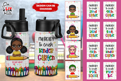 Personalized I Ready To Crush Kid Bottle - Back To School