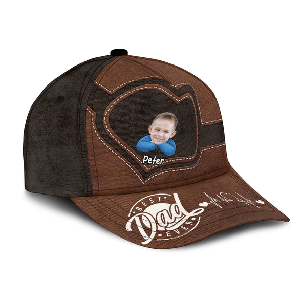 Best Dad Ever Personalized Photo Classic Cap - Gift For Father's Day
