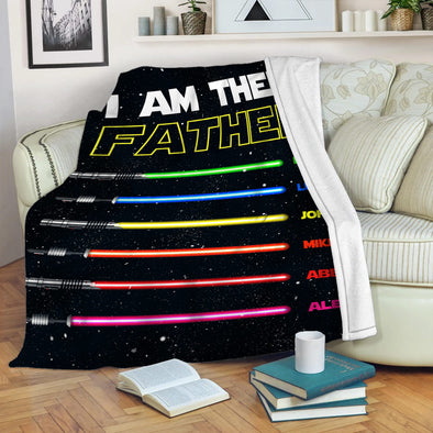 Personalized I Am Their Father Blanket- Blanket for Father, Grandpa
