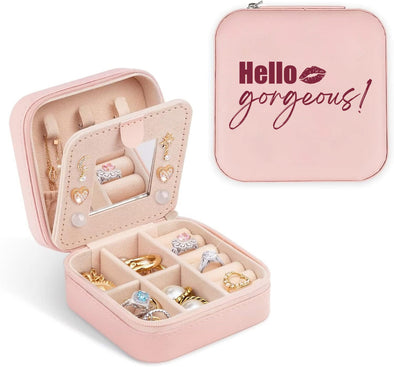Hello Gorgeous Jewelry Box - Birthday Gift for Women Mom Daughter Friends Female Her Teenage Girl Teacher