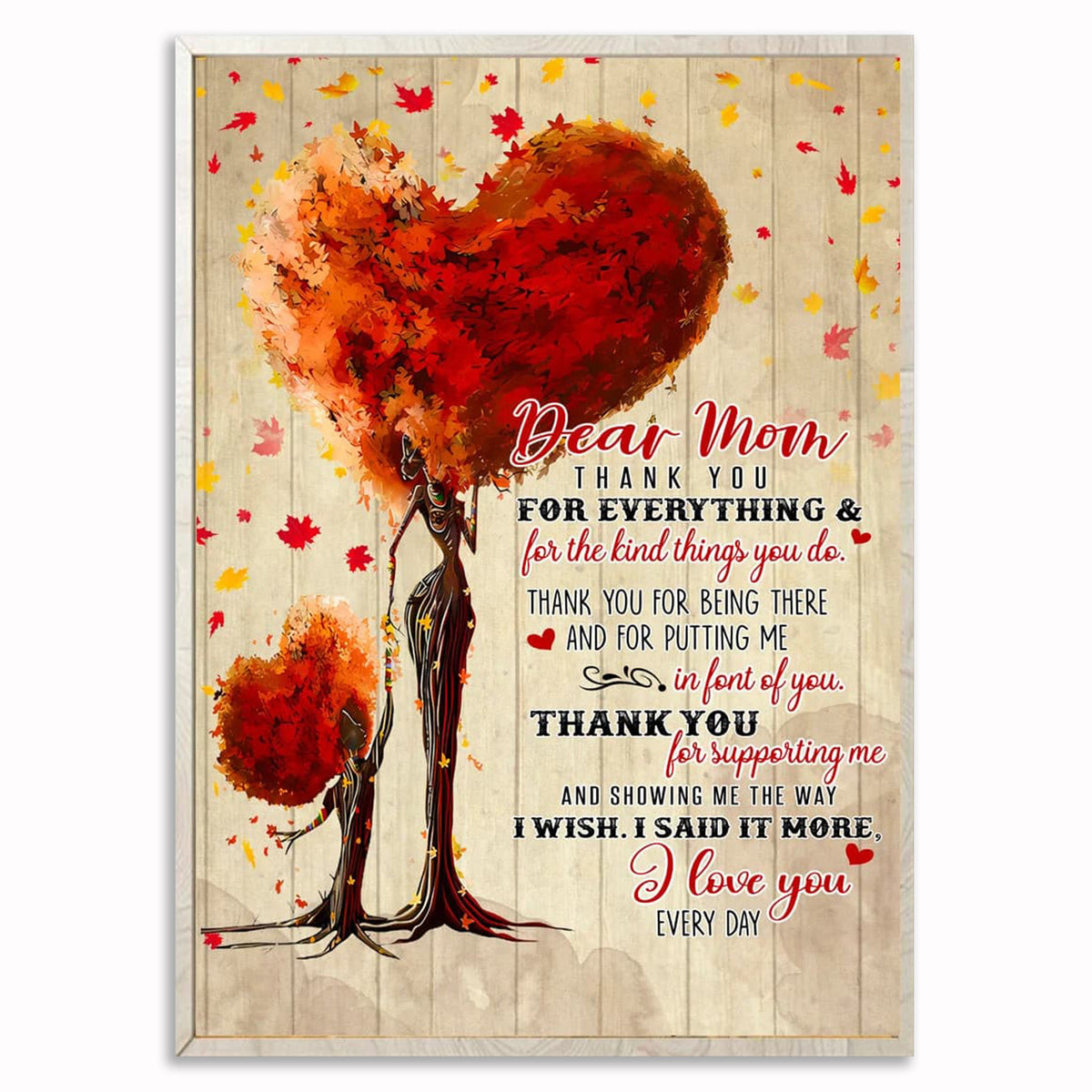 Personalized Dear Mom Thank You For Everything Canvas – Mother's Day
