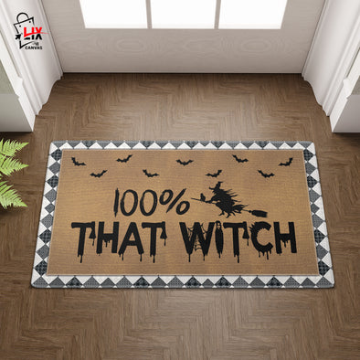 100% That Witch Halloween Doormat