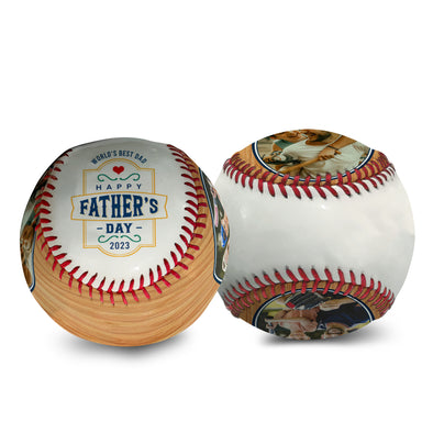 Personalized Happy Father's Day For Baseball Lovers Baseball Ball