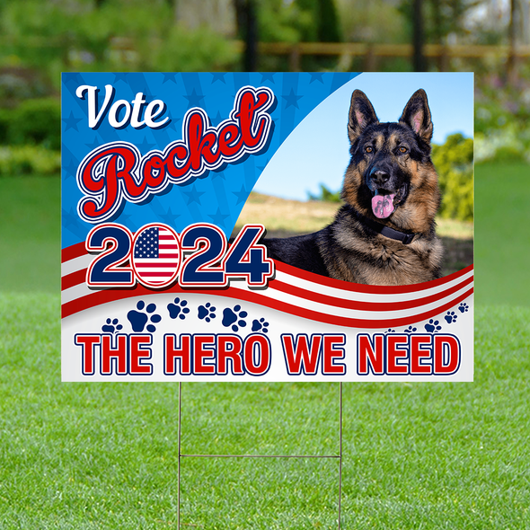 Personalized Funny Election Political Yard Signs - The Hero We Need Yard Signs With H-Stake, Welcome Yard Sign For Pet