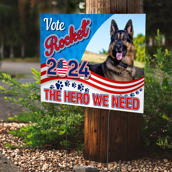 Personalized Funny Election Political Yard Signs - The Hero We Need Yard Signs With H-Stake, Welcome Yard Sign For Pet