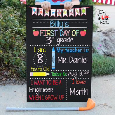 Personalized I Want To Be When I Grow Up - First Day School Signs Chalkboard For Kids