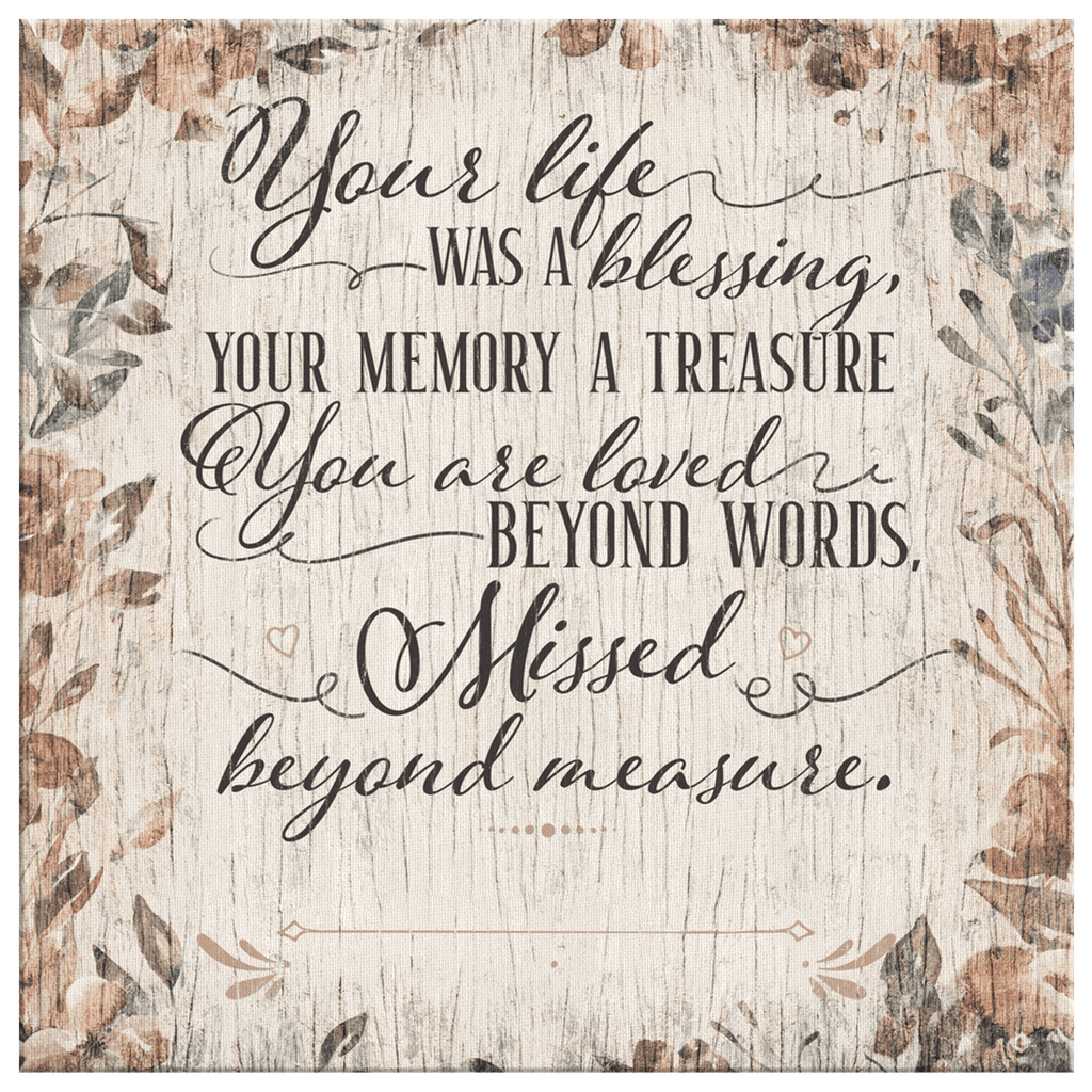 Personalized Your Memory A Treasure Premium Memorial Canvas Wall Art