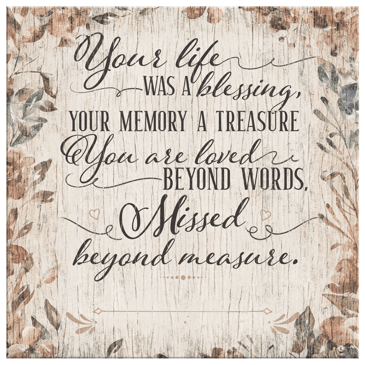 Personalized Your Memory A Treasure Premium Memorial Canvas Wall Art