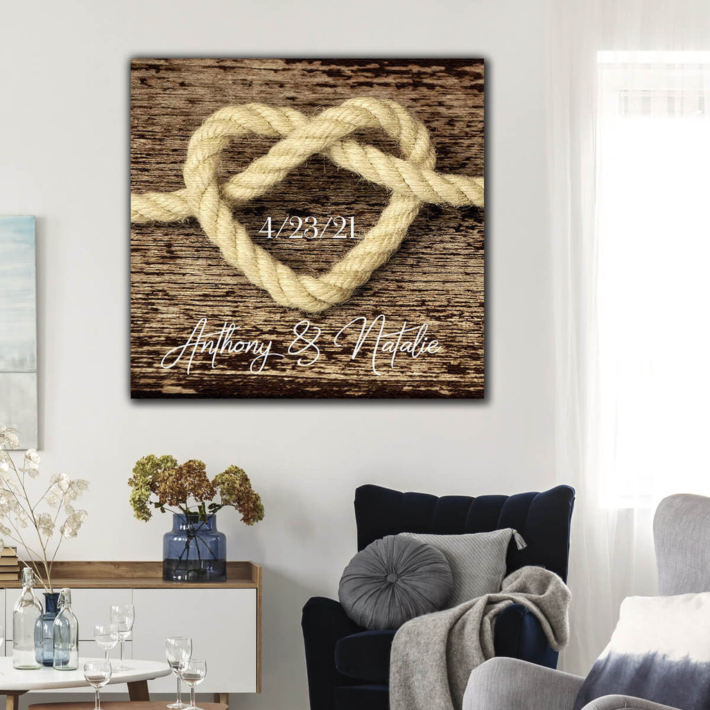 Personalized Tie The Knot Premium Canvas