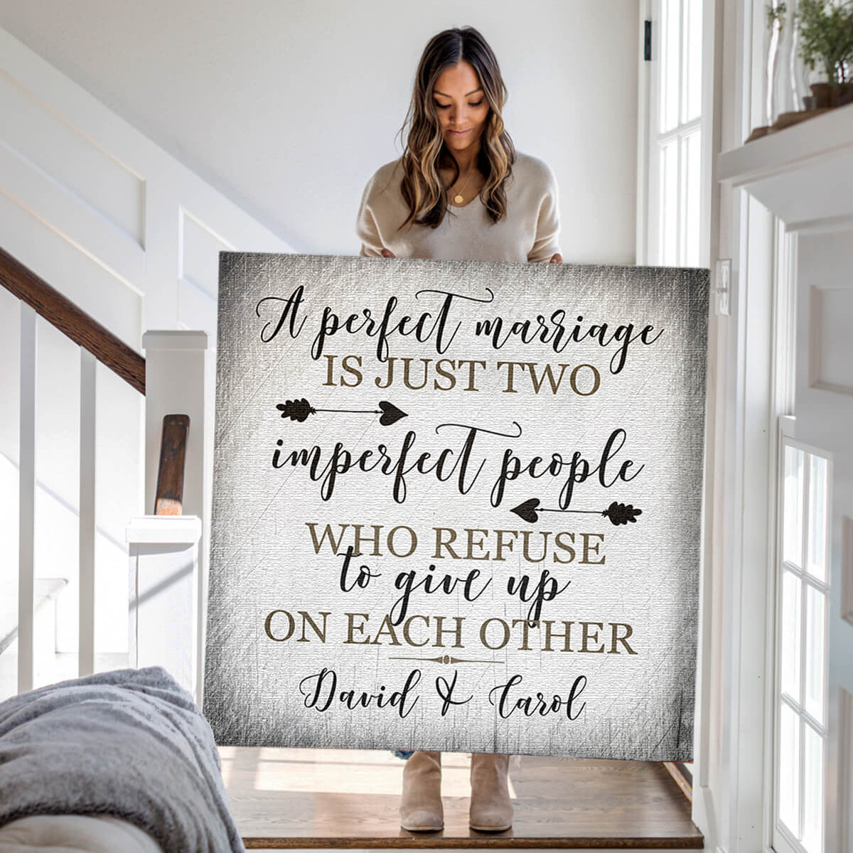 Personalized A Perfect Marriage Premium Canvas