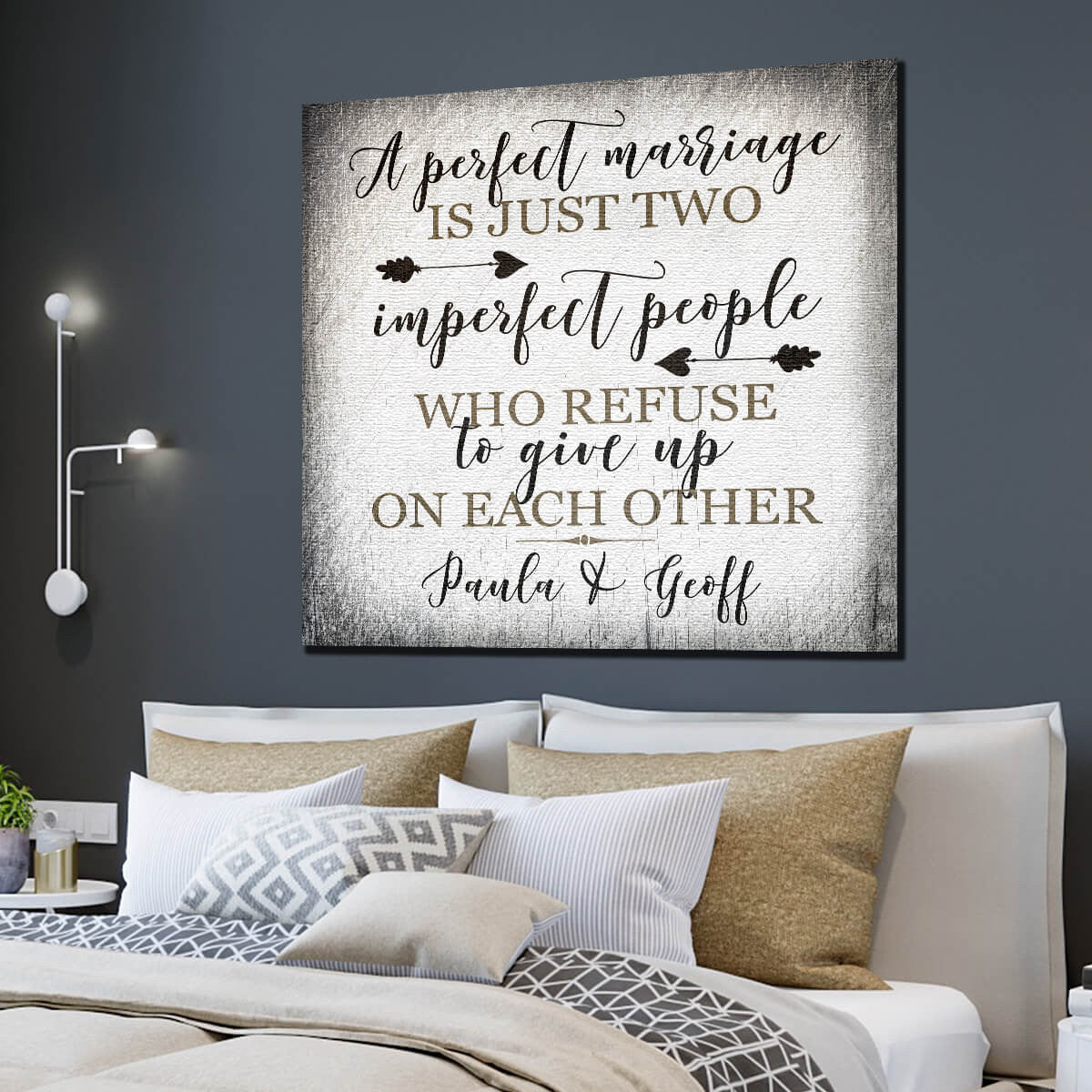 Personalized A Perfect Marriage Premium Canvas