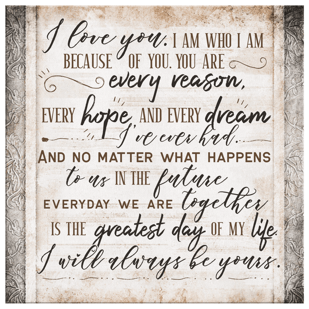 I Love You - I Will Always Be Yours Couples Gift Premium Canvas