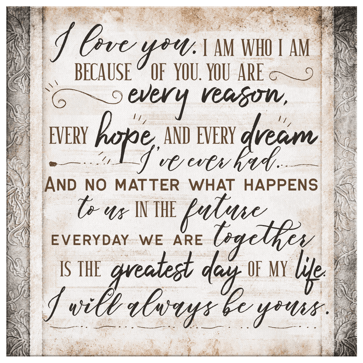 I Love You - I Will Always Be Yours Couples Gift Premium Canvas