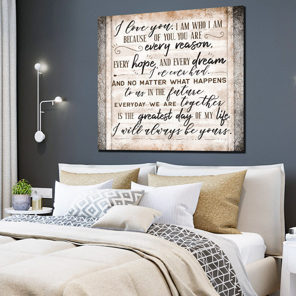 I Love You - I Will Always Be Yours Couples Gift Premium Canvas
