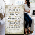 Personalized Family Name Every Moment, Thank God Premium Canvas
