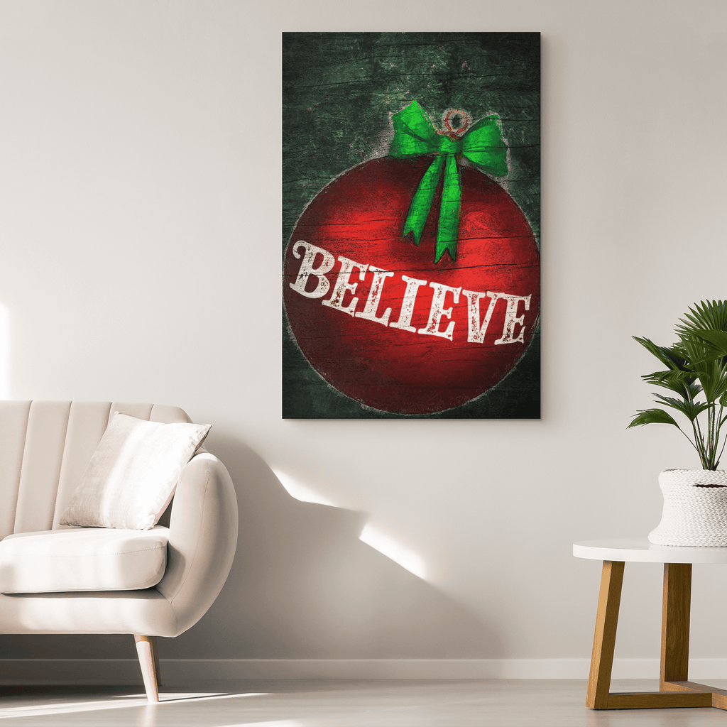 BELIEVE Premium Christmas Canvas
