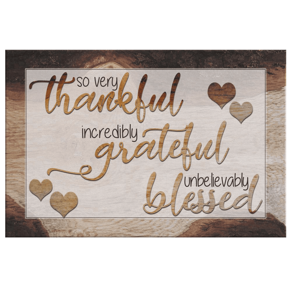 So Very Thankful, Grateful, Blessed Premium Canvas