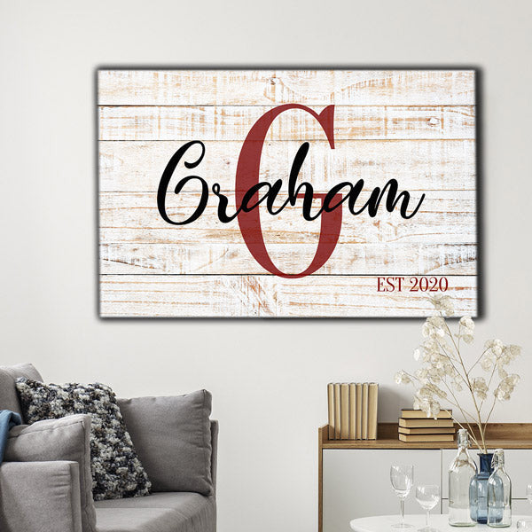 Personalized Family Name Premium Canvas