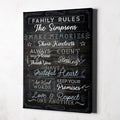 Personalized Family Rules...Love & Respect One Another Premium Canvas