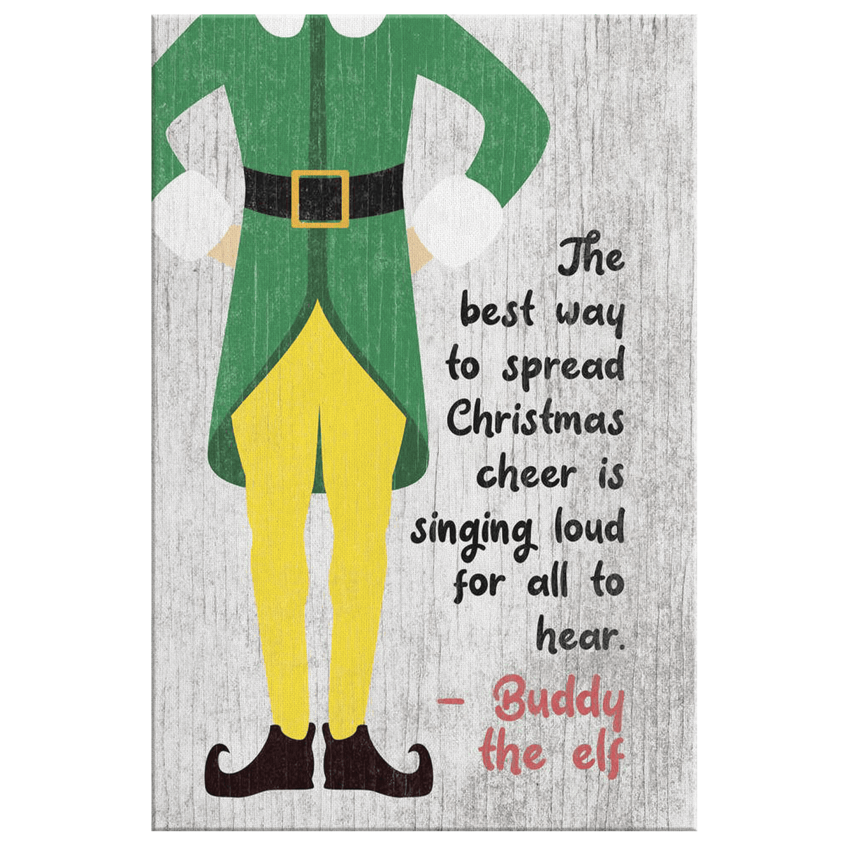Buddy The Elf Christmas Canvas Wall Art – Christmas Decor