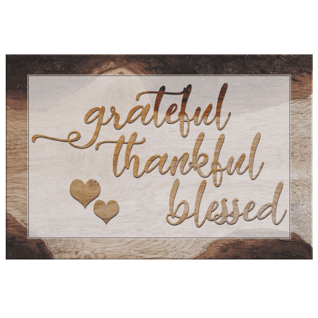 Grateful, Thankful, Blessed Premium Canvas