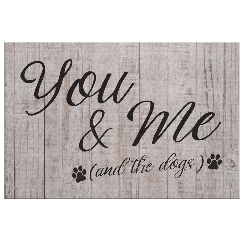 You & Me (And The Dogs) Premium Canvas