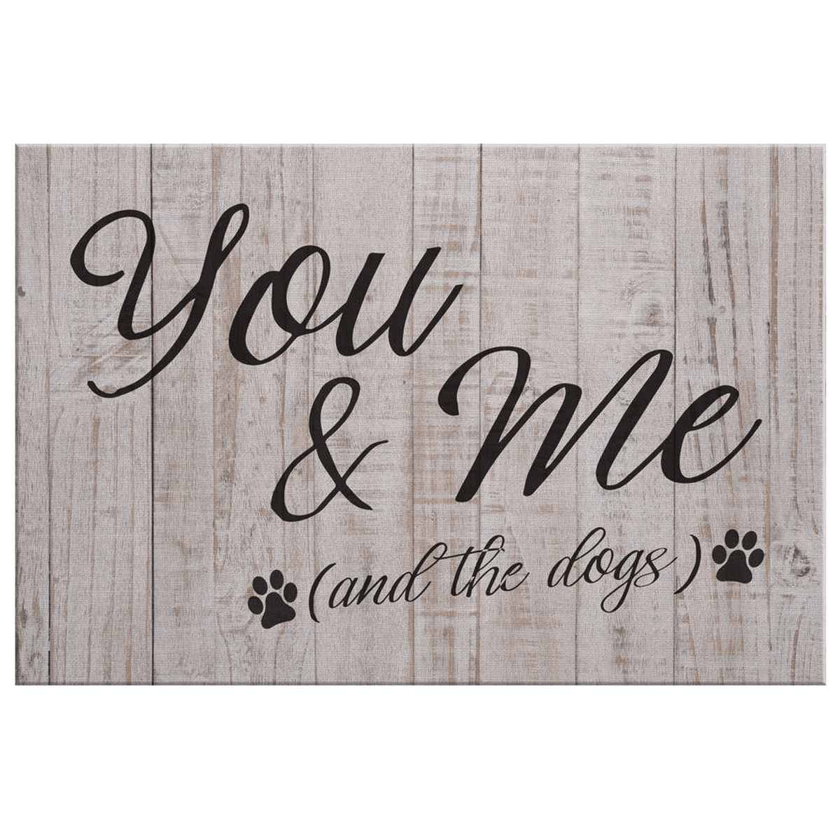 You & Me (And The Dogs) Premium Canvas