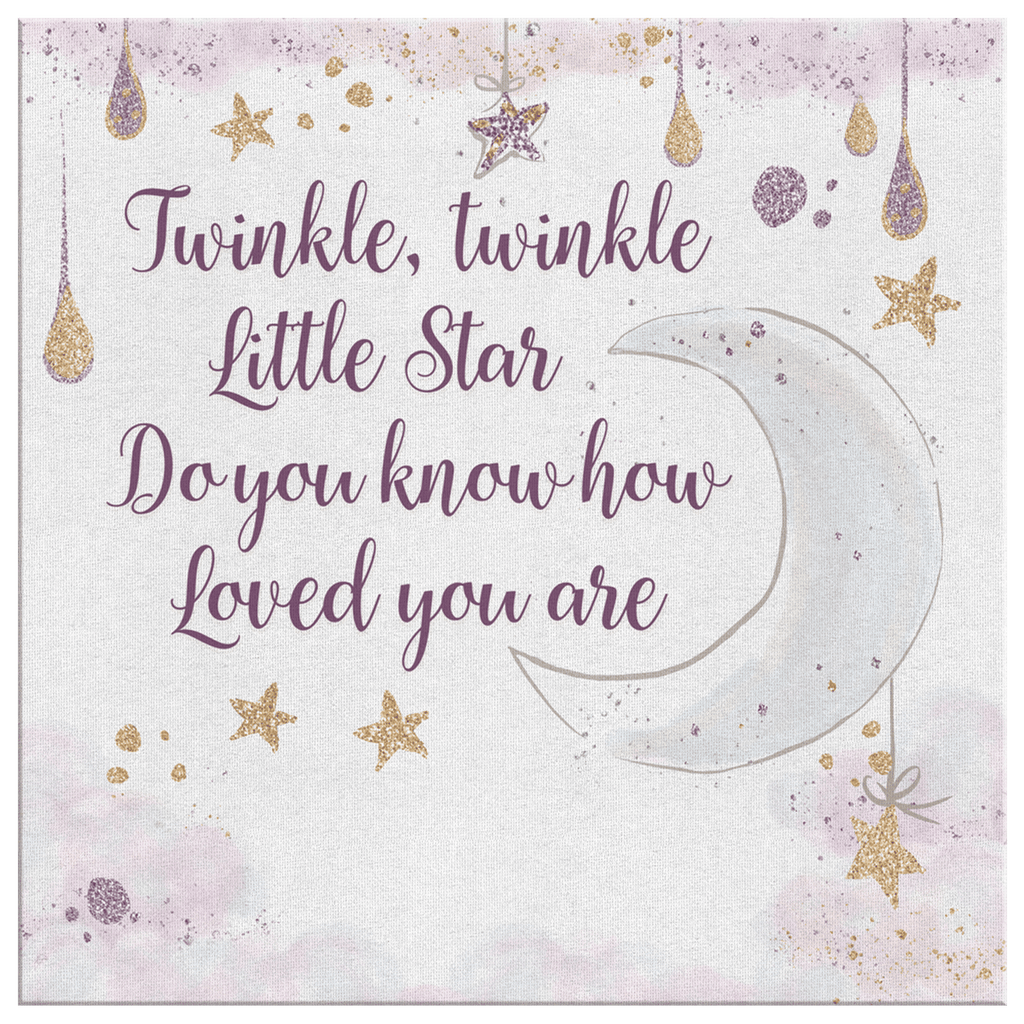 Personalized Twinkle Twinkle Little Star Premium Canvas