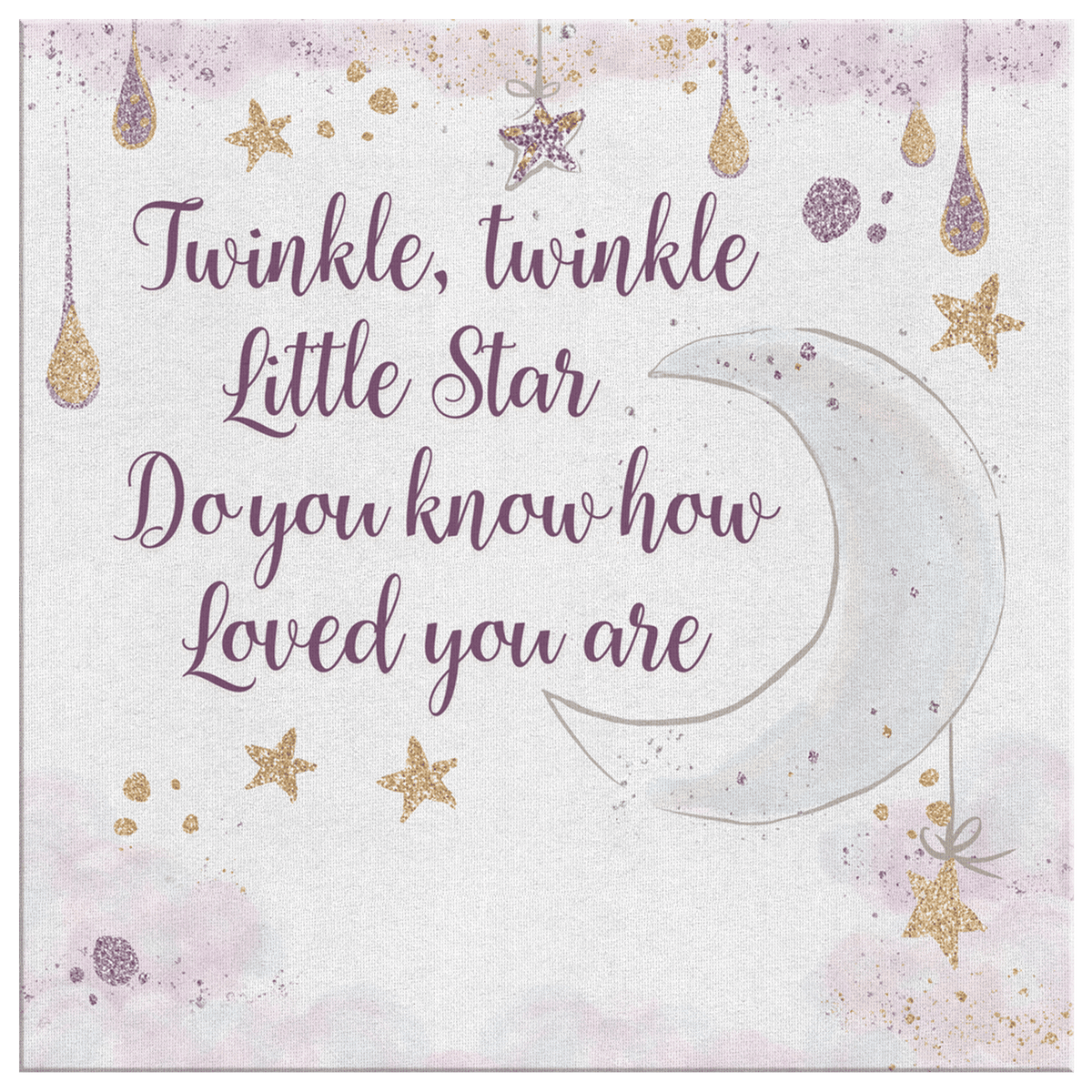 Personalized Twinkle Twinkle Little Star Premium Canvas