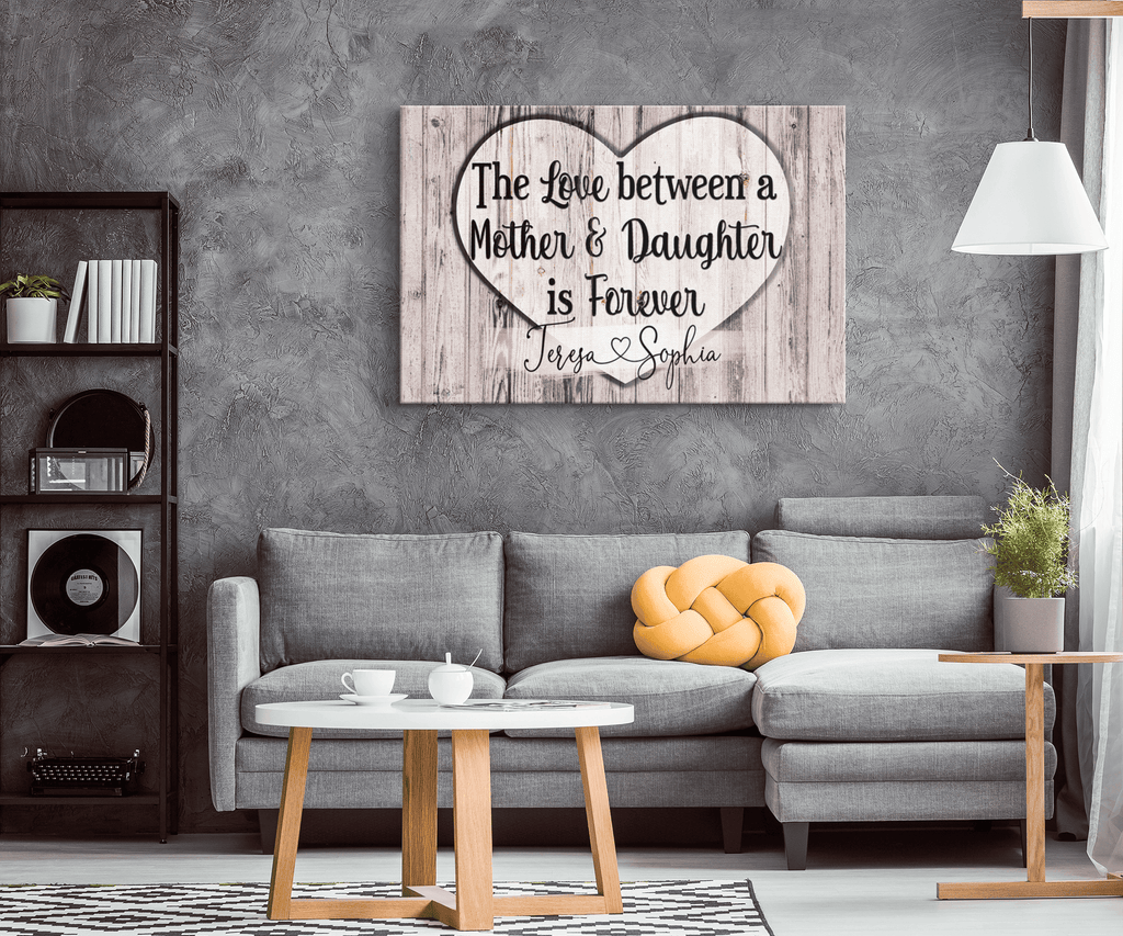 Personalized The Love Between A Mother & Daughter Premium Canvas
