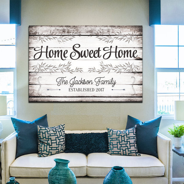 Personalized Home Sweet Home Premium Canvas