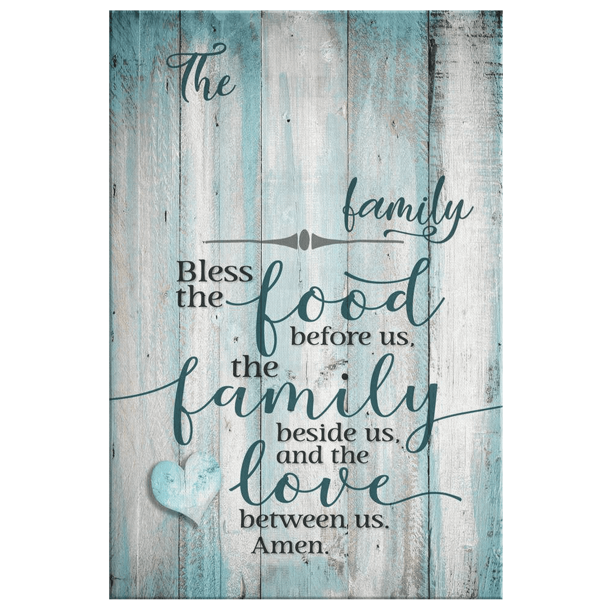 Personalized Food, Family, Love Premium Canvas