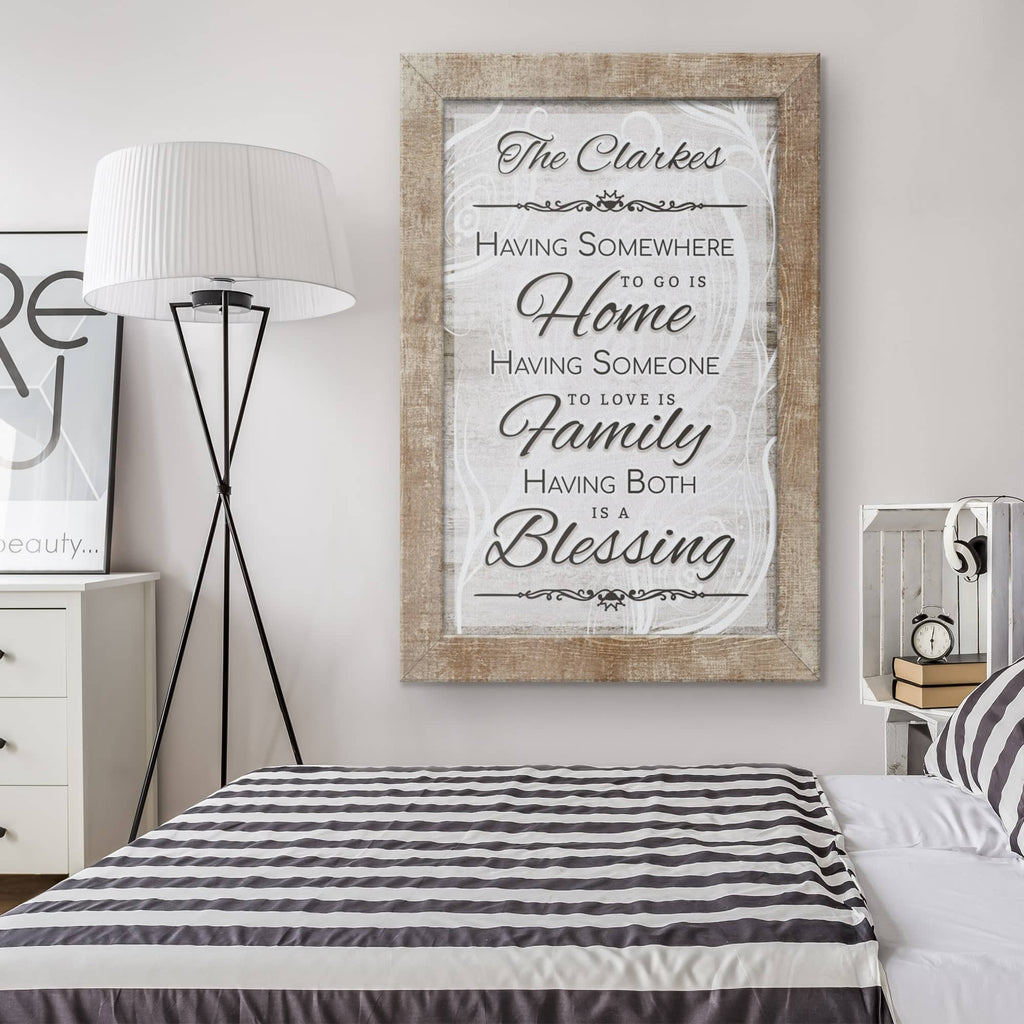 Personalized Having Somewhere To Go Is Home Premium Canvas