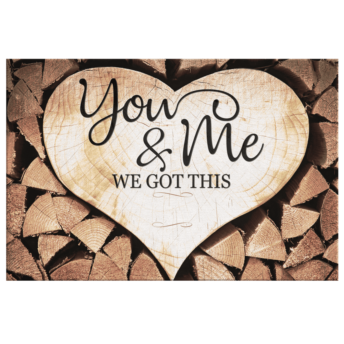 Personalized You & Me We Got This Premium Rustic Canvas