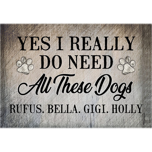 Personalized All These Dogs Premium Canvas